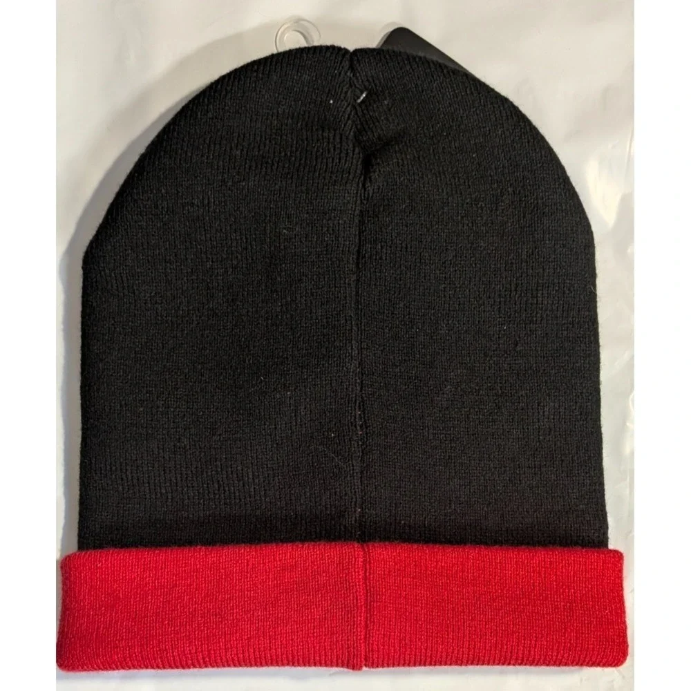 Disney Princess Snow White Hat Beanie Cuffed Knit Black‎ Embroidered Winter